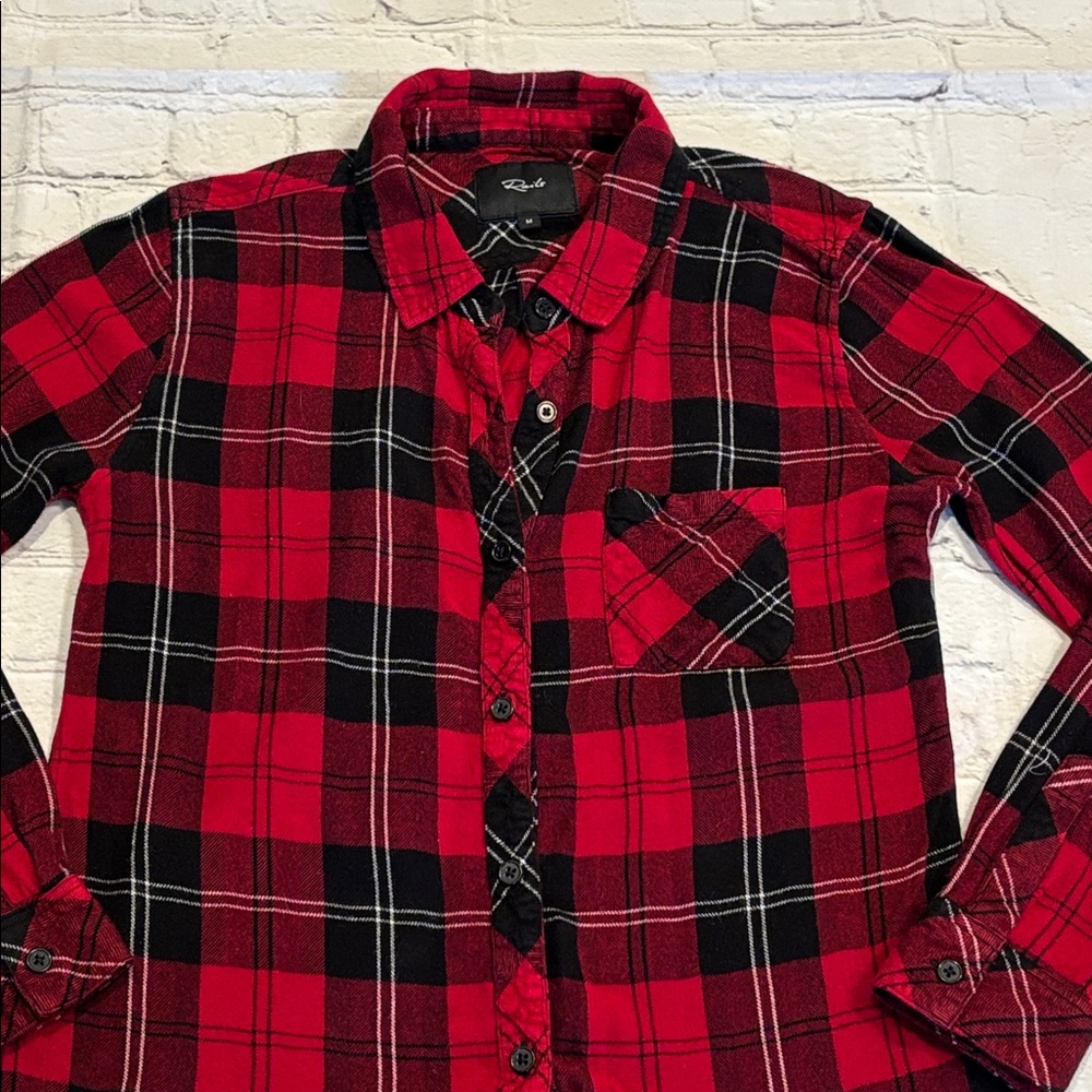 Rails Hunter Red/Tartan Button Down Shirt - Picture 4 of 16